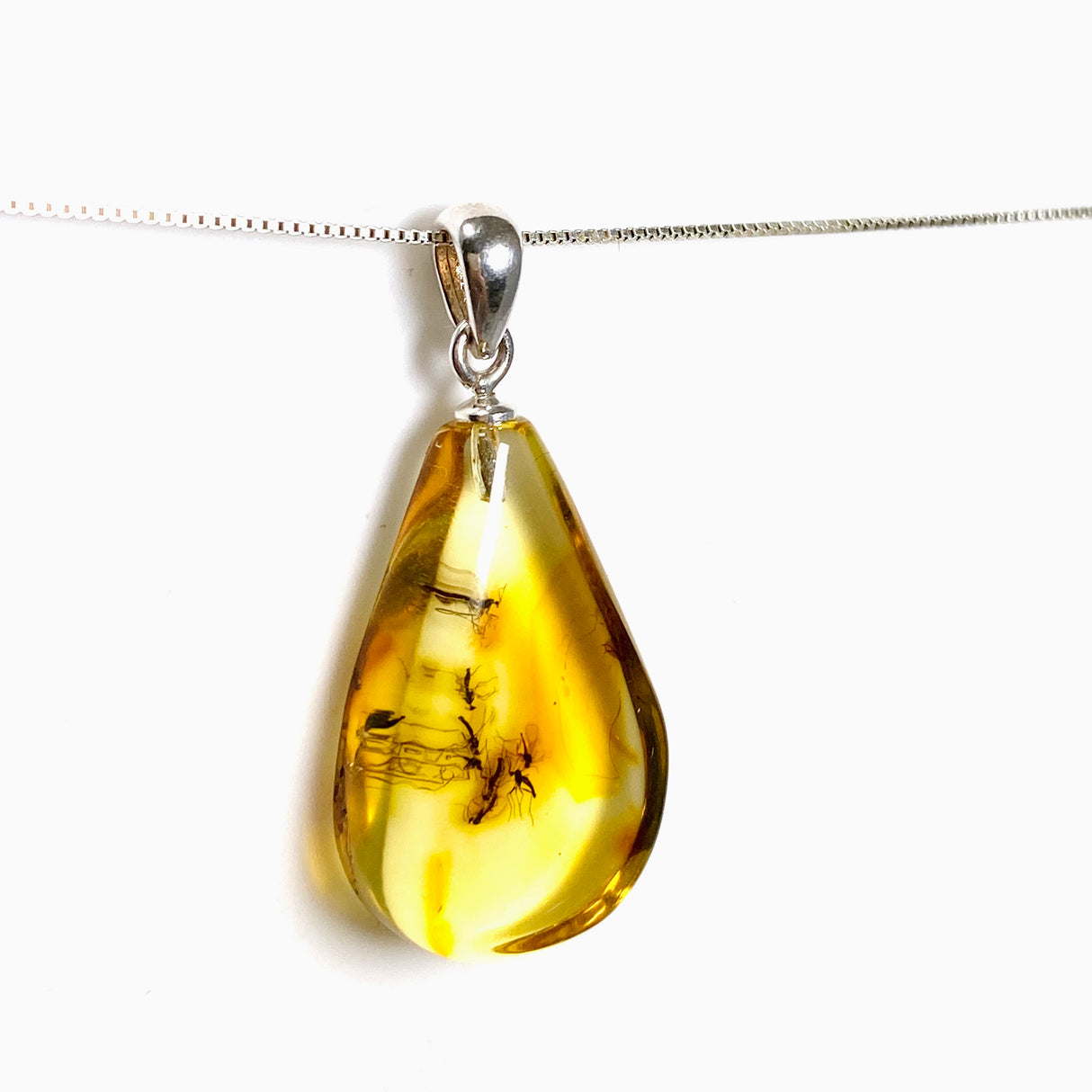 Baltic Natural Amber Teardrop Pendant AMB360