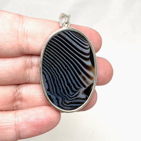 Banded Agate Oval Pendant KPGJ4350 - Nature's Magick