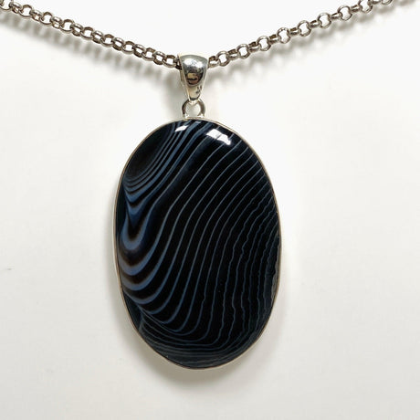 Banded Agate Oval Pendant KPGJ4350 - Nature's Magick