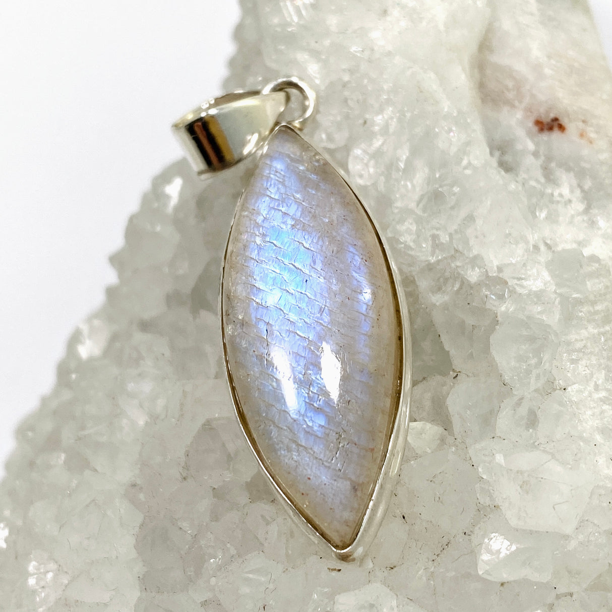 Belomorite (Sunstone with Moonstone "Eclipse" Stone) Marquise Cabochon Pendant THP-21