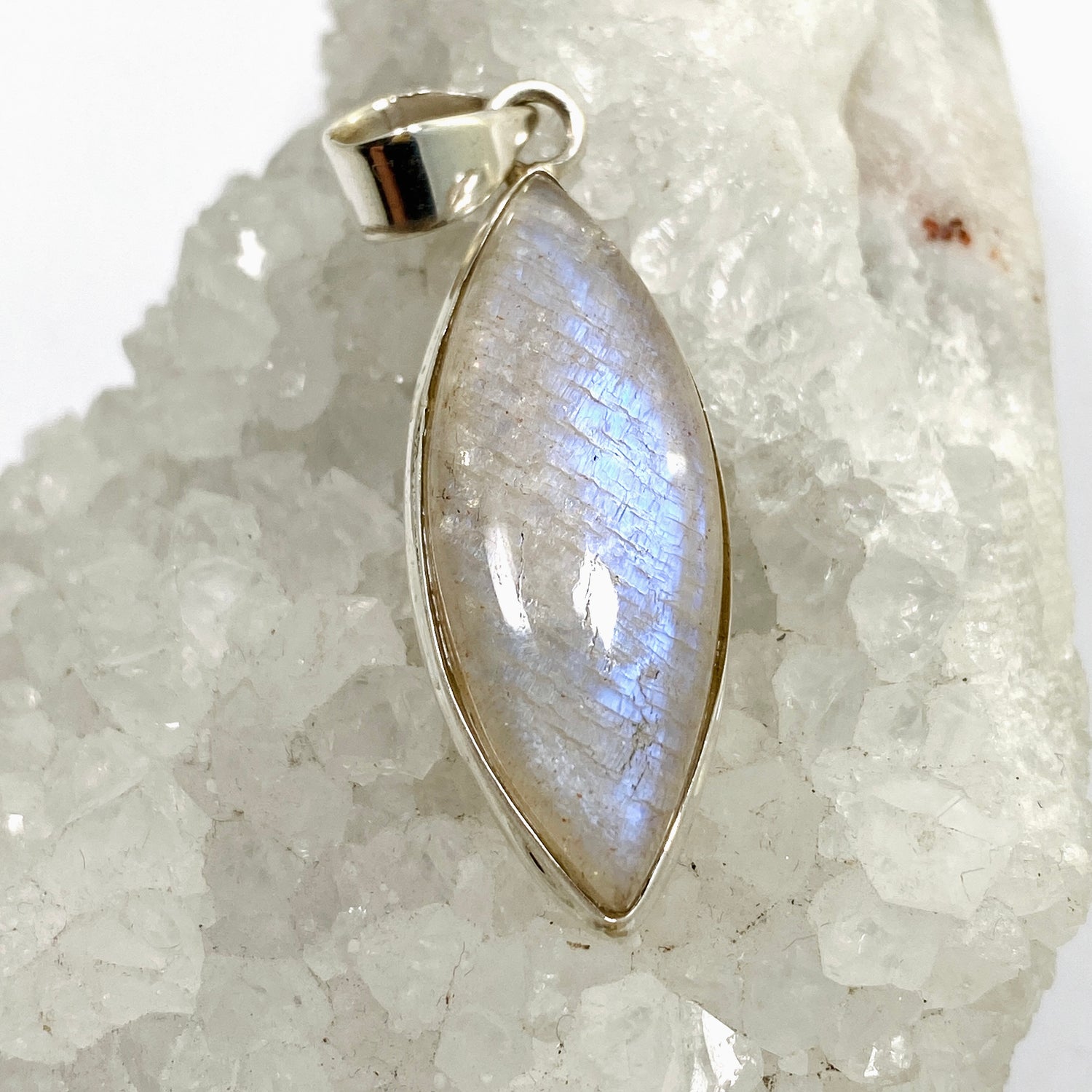 Belomorite (Sunstone with Moonstone "Eclipse" Stone) Marquise Cabochon Pendant THP-21