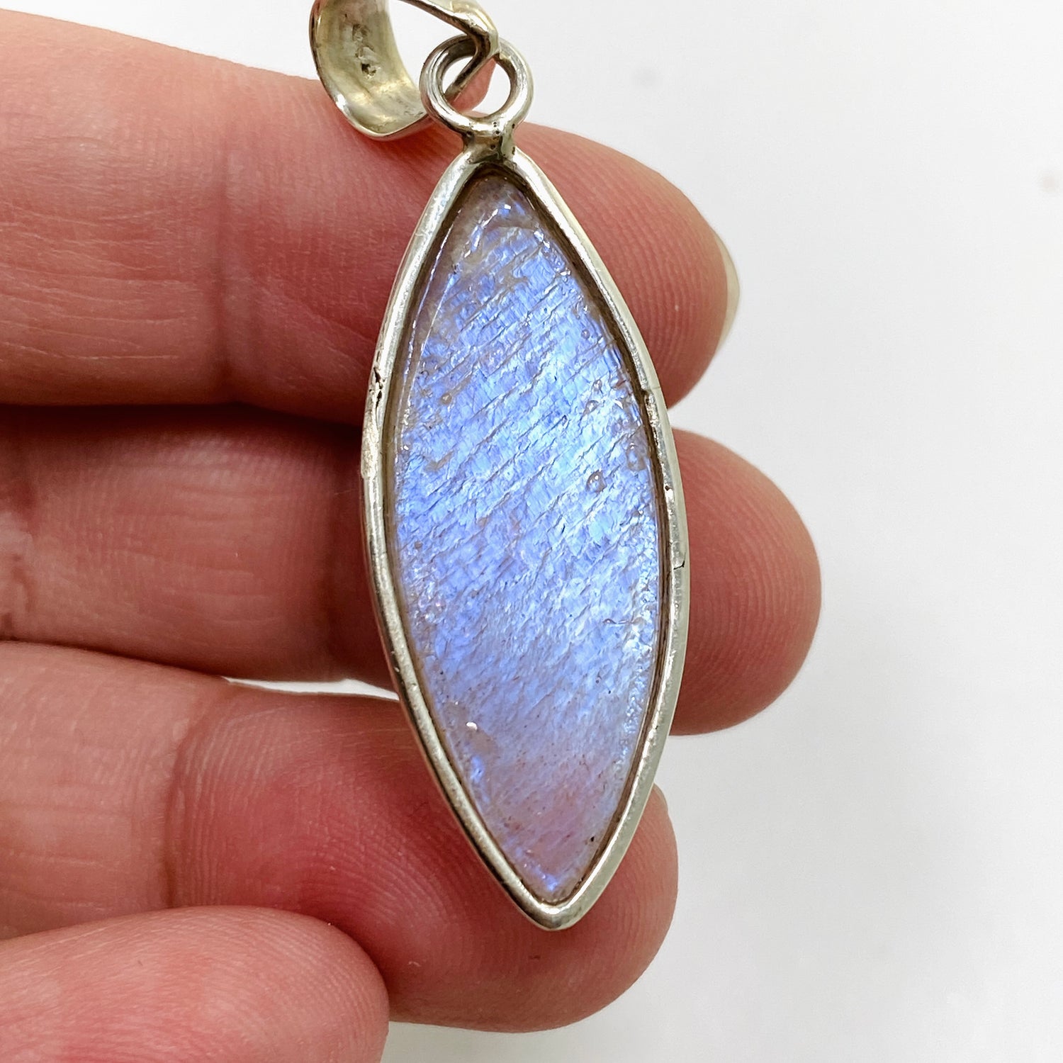 Belomorite (Sunstone with Moonstone "Eclipse" Stone) Marquise Cabochon Pendant THP-21