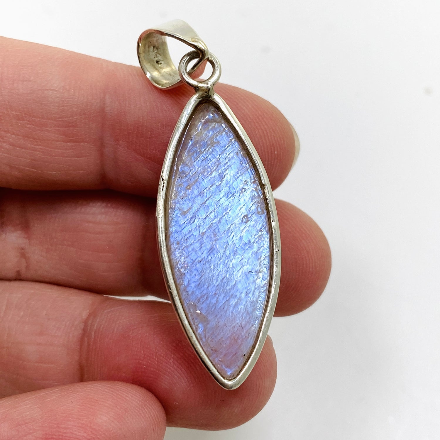 Belomorite (Sunstone with Moonstone "Eclipse" Stone) Marquise Cabochon Pendant THP-21
