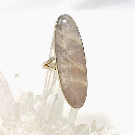 Belomorite (Sunstone with Moonstone "Eclipse" Stone) Oblong Ring Size 11 KRGJ2810 - Nature's Magick