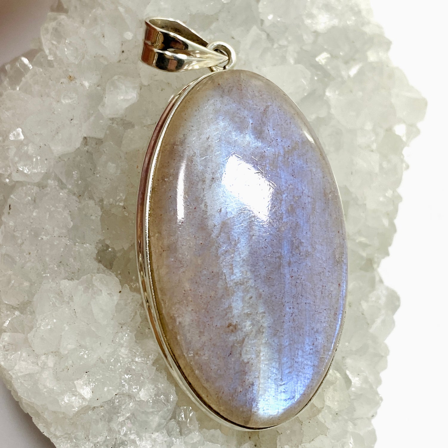 Belomorite (Sunstone with Moonstone "Eclipse" Stone) Oval Cabochon Pendant THP-20