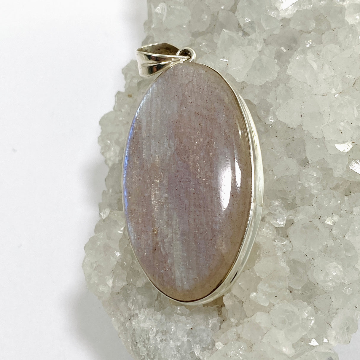 Belomorite (Sunstone with Moonstone "Eclipse" Stone) Oval Cabochon Pendant THP-20