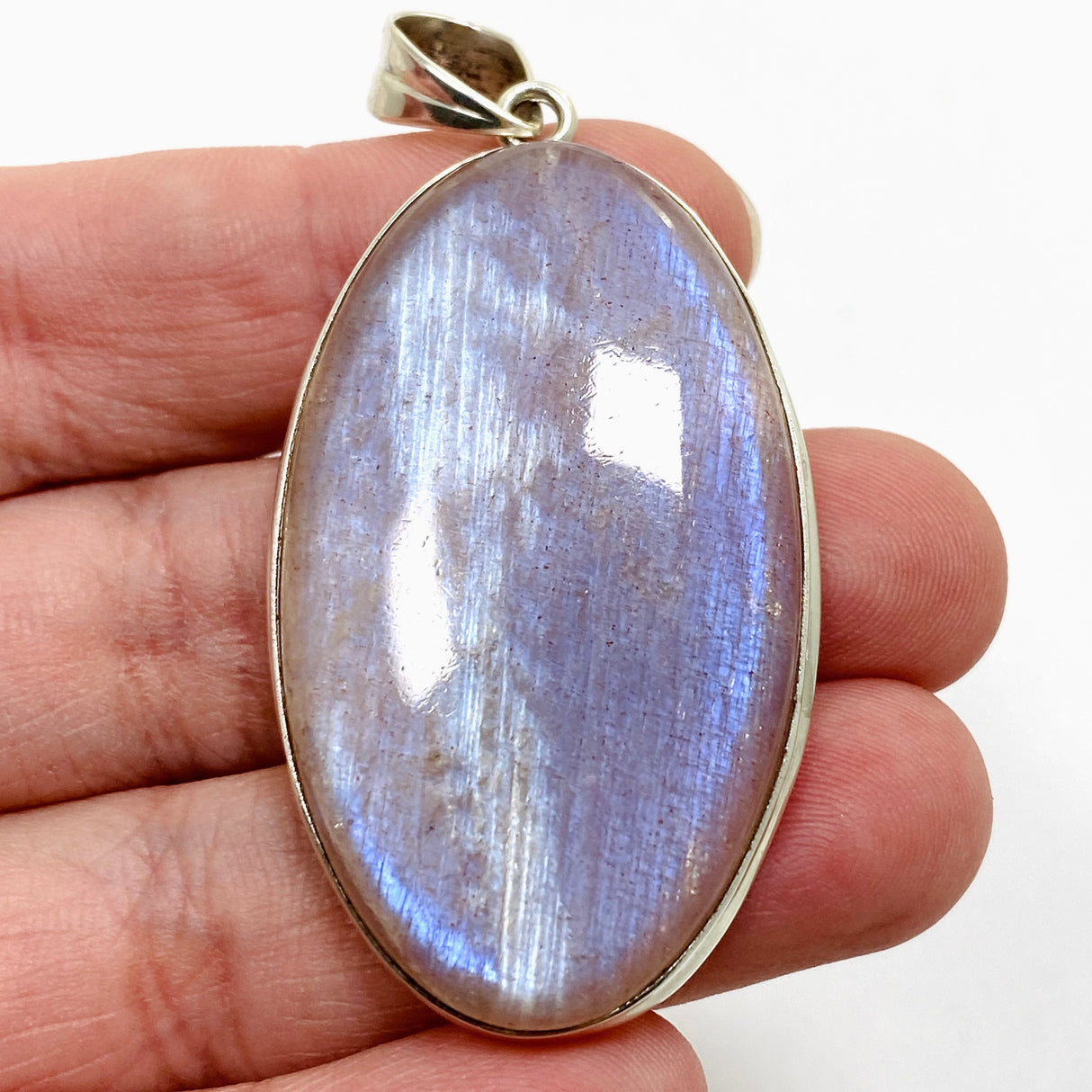 Belomorite (Sunstone with Moonstone "Eclipse" Stone) Oval Cabochon Pendant THP-20