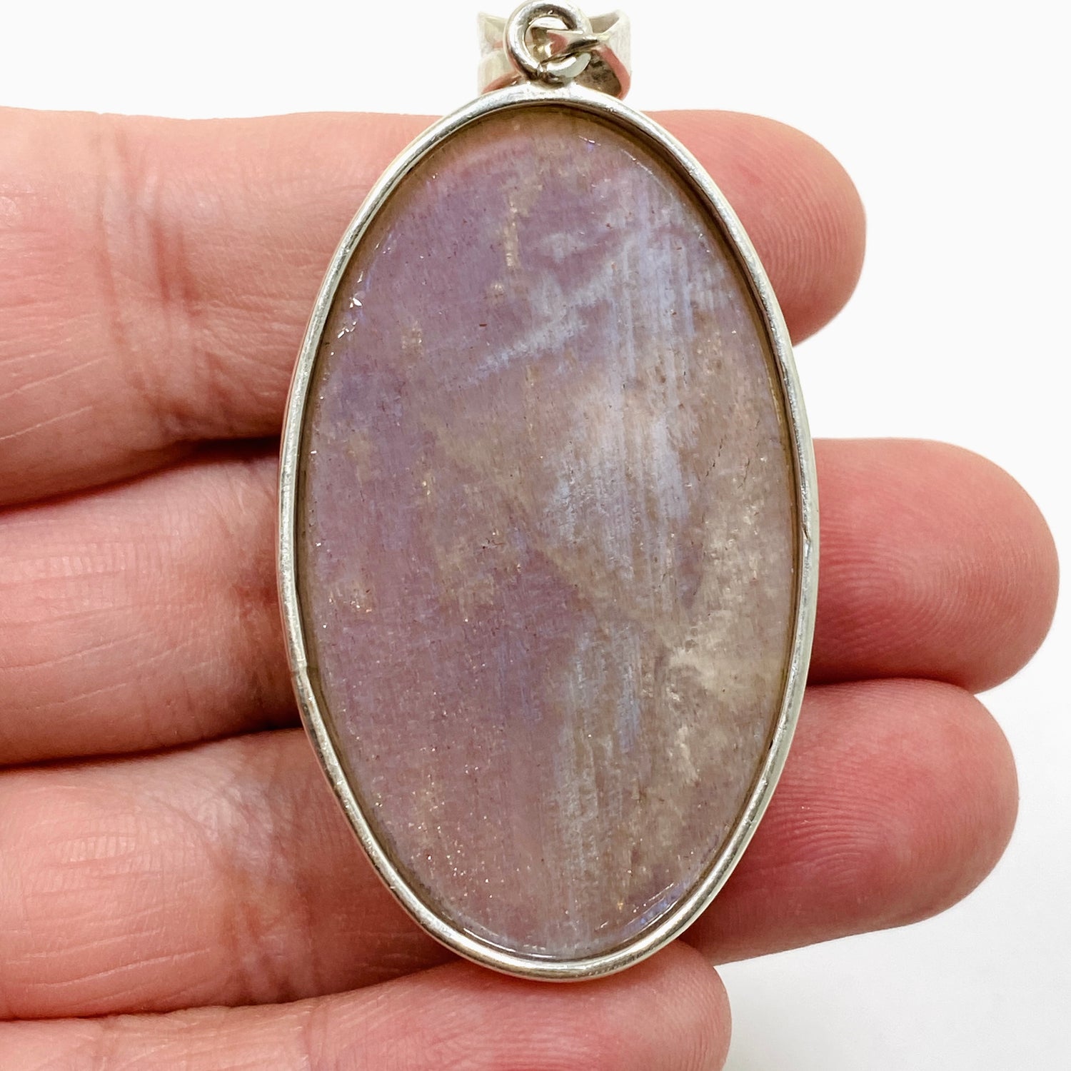 Belomorite (Sunstone with Moonstone "Eclipse" Stone) Oval Cabochon Pendant THP-20