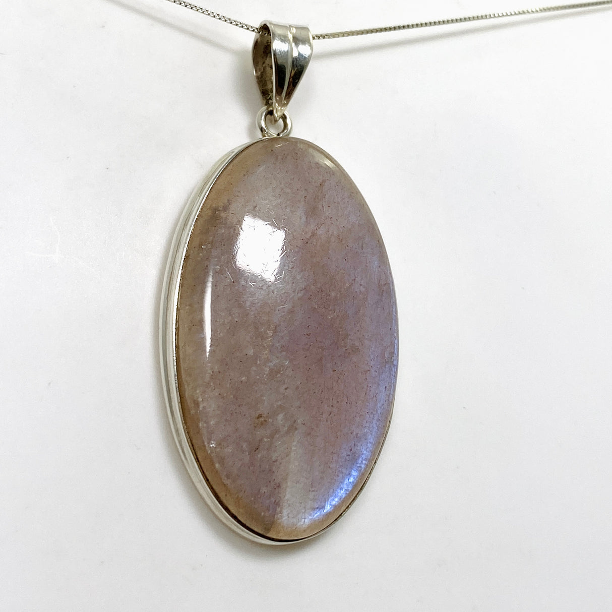 Belomorite (Sunstone with Moonstone "Eclipse" Stone) Oval Cabochon Pendant THP-20