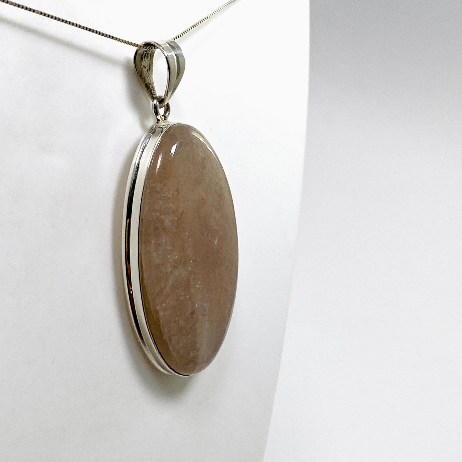 Belomorite (Sunstone with Moonstone "Eclipse" Stone) Oval Cabochon Pendant THP-20