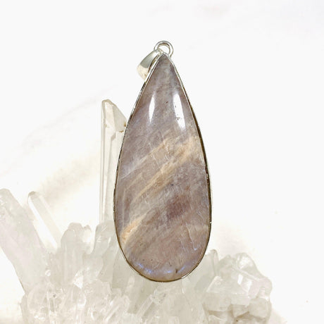 Belomorite (Sunstone with Moonstone "Eclipse" Stone) Teardrop Pendant with hammered setting KPGJ4214 - Nature's Magick