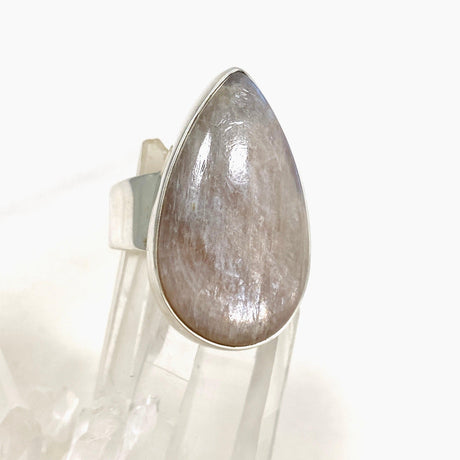 Belomorite (Sunstone with Moonstone "Eclipse" Stone) Teardrop Ring Size 8 KRGJ2808 - Nature's Magick
