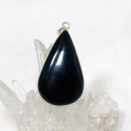 Black Onyx Teardrop Pendant KPGJ3966 - Nature's Magick