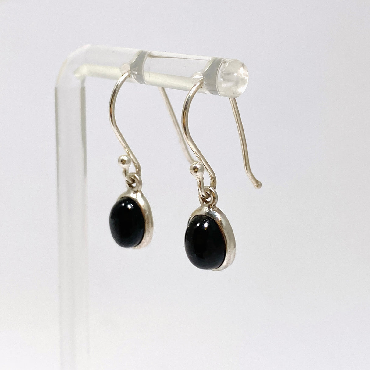 Black Star Diopside Oval Cabochon Earrings PEGJ410