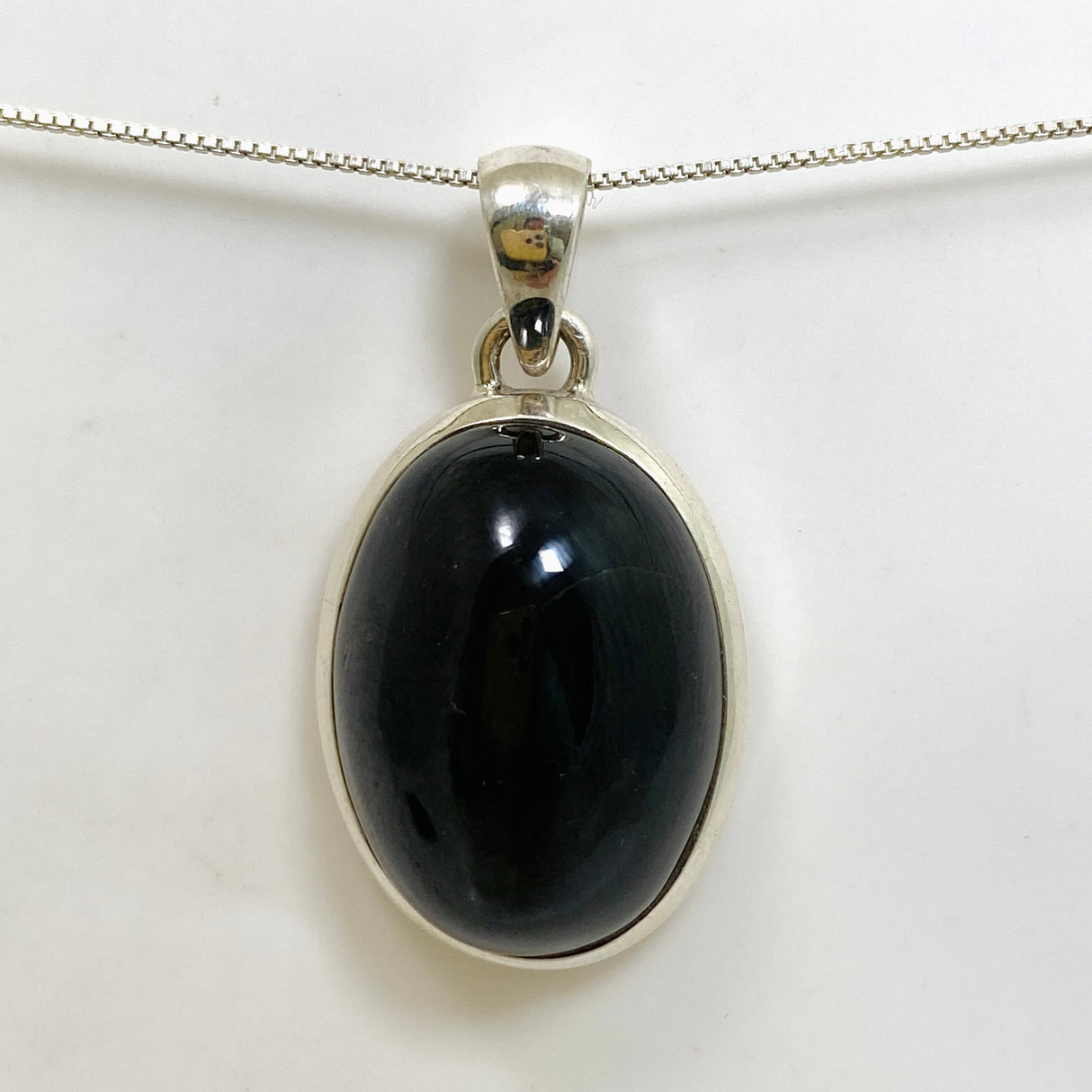 Black Star Diopside Oval Cabochon Pendant PPGJ1069