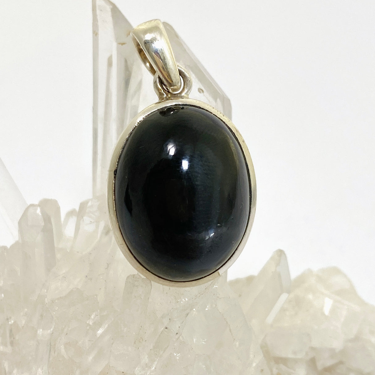 Black Star Diopside Oval Cabochon Pendant PPGJ1070