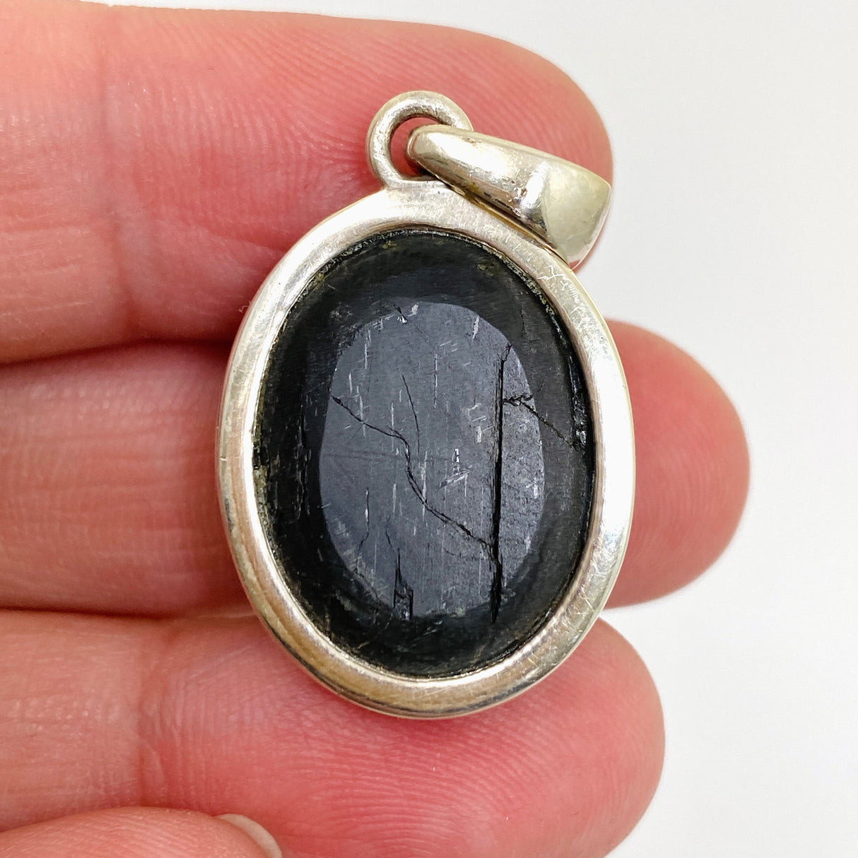 Black Star Diopside Oval Cabochon Pendant PPGJ1070