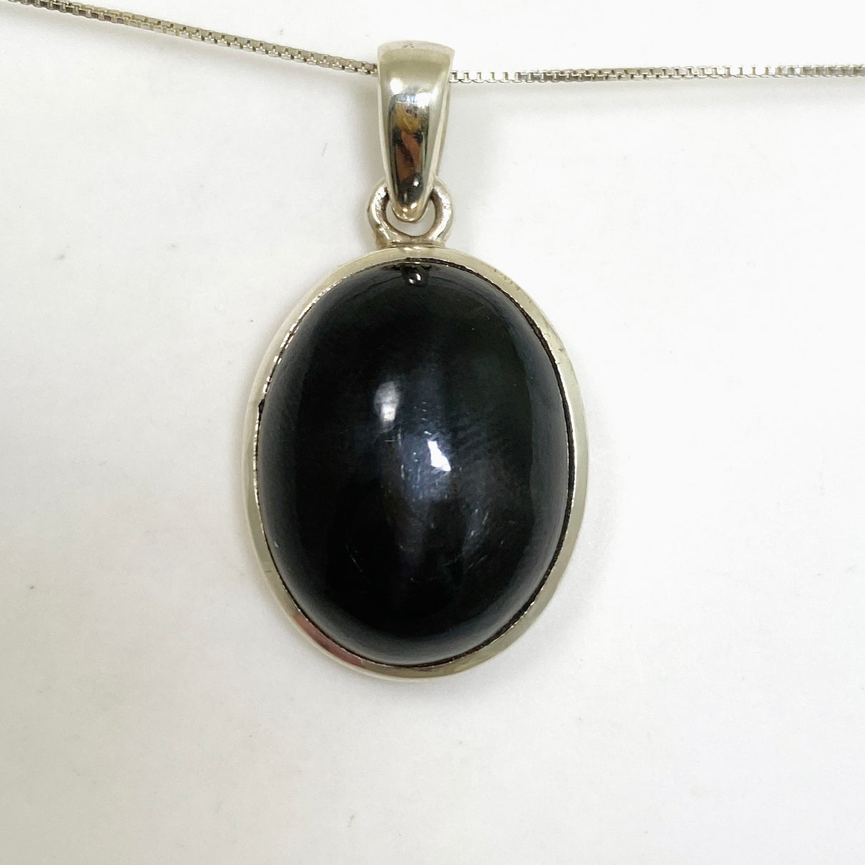 Black Star Diopside Oval Cabochon Pendant PPGJ1070