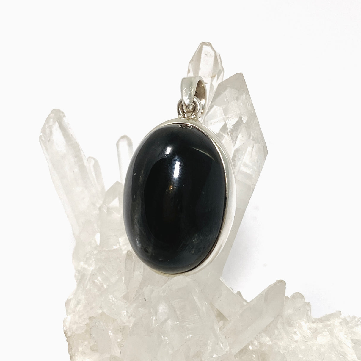 Black Star Diopside Oval Cabochon Pendant PPGJ1317
