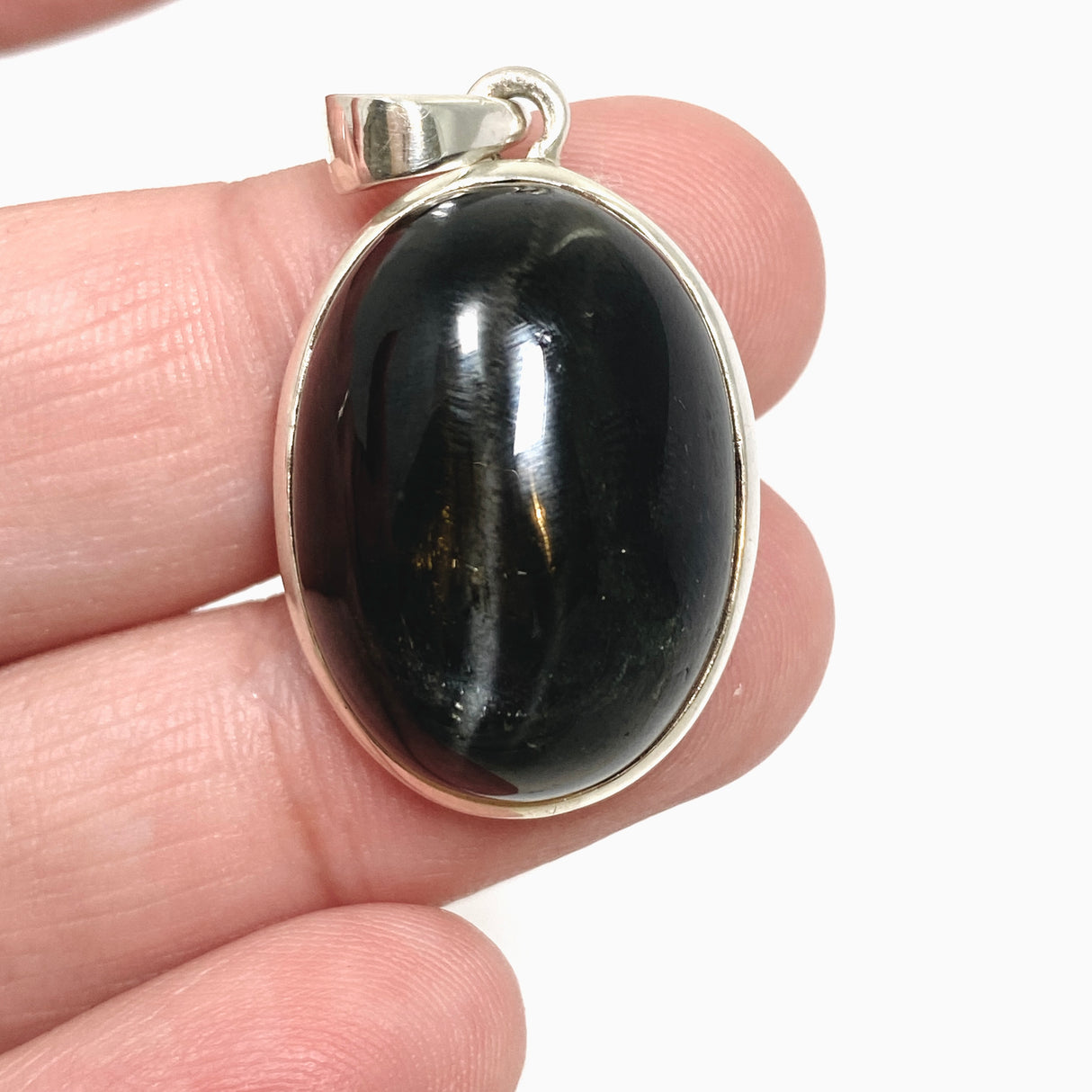 Black Star Diopside Oval Cabochon Pendant PPGJ1317