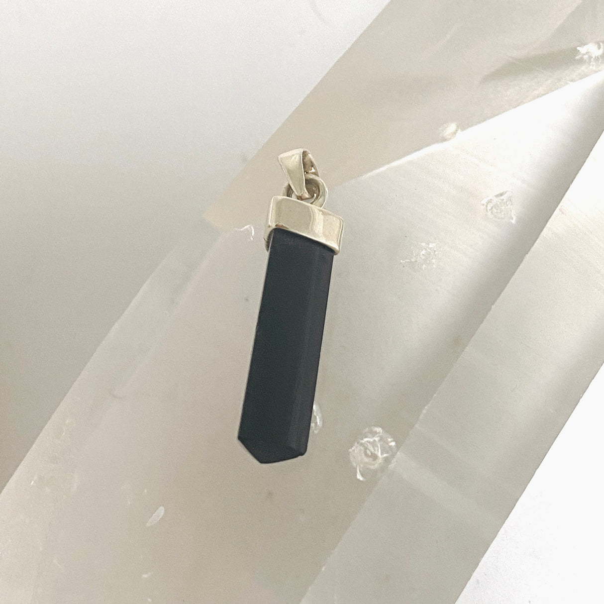 Black Tourmaline Point Pendant PPGJ1201