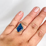 Blue Apatite raw ring s.10 KRGJ2980 - Nature's Magick