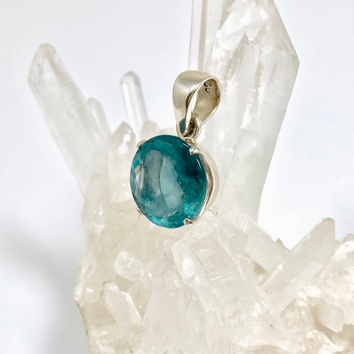 Blue Fluorite Round Faceted Pendant PPGJ1280