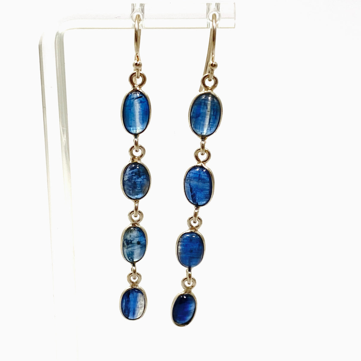 Blue Kyanite Oval Cabochon Multi-stone Earrings KEGJ1527