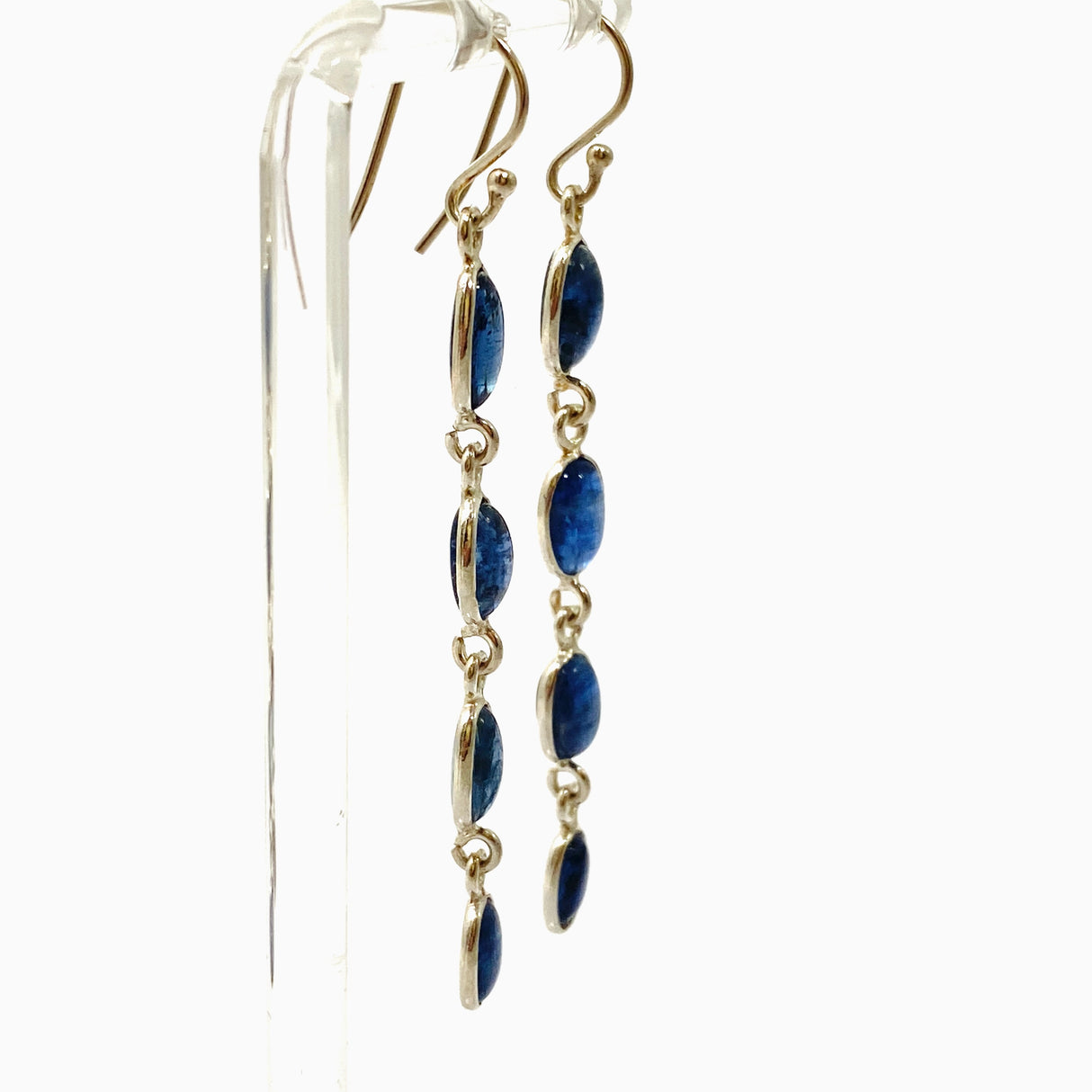 Blue Kyanite Oval Cabochon Multi-stone Earrings KEGJ1527