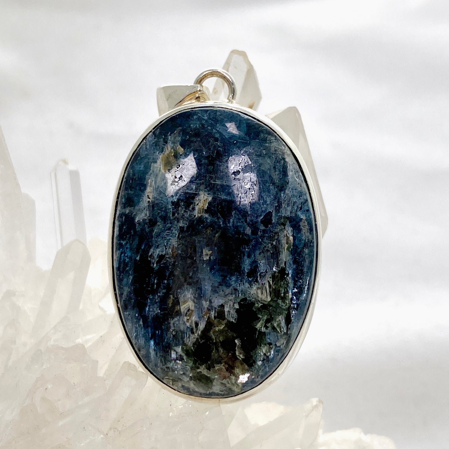 Blue Kyanite Oval Cabochon Pendant KPGJ4616