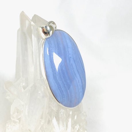 Blue Lace Agate oval pendant KPGJ3771 - Nature's Magick
