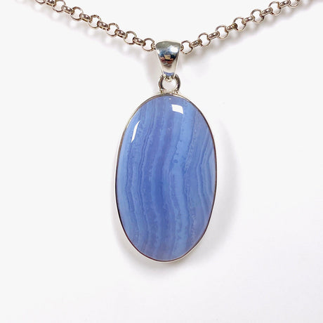 Blue Lace Agate oval pendant KPGJ3771 - Nature's Magick