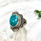 Boho Style Turquoise oval ring s.8 KRGJ2775 - Nature's Magick