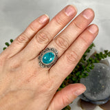 Boho Style Turquoise oval ring s.8 KRGJ2775 - Nature's Magick