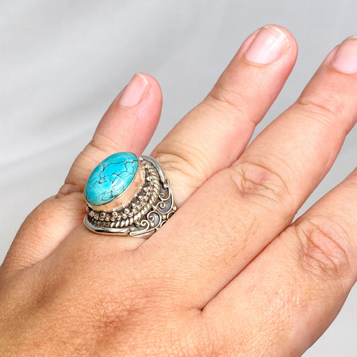 Boho Style Turquoise Ring KRGJ3244 - Nature's Magick