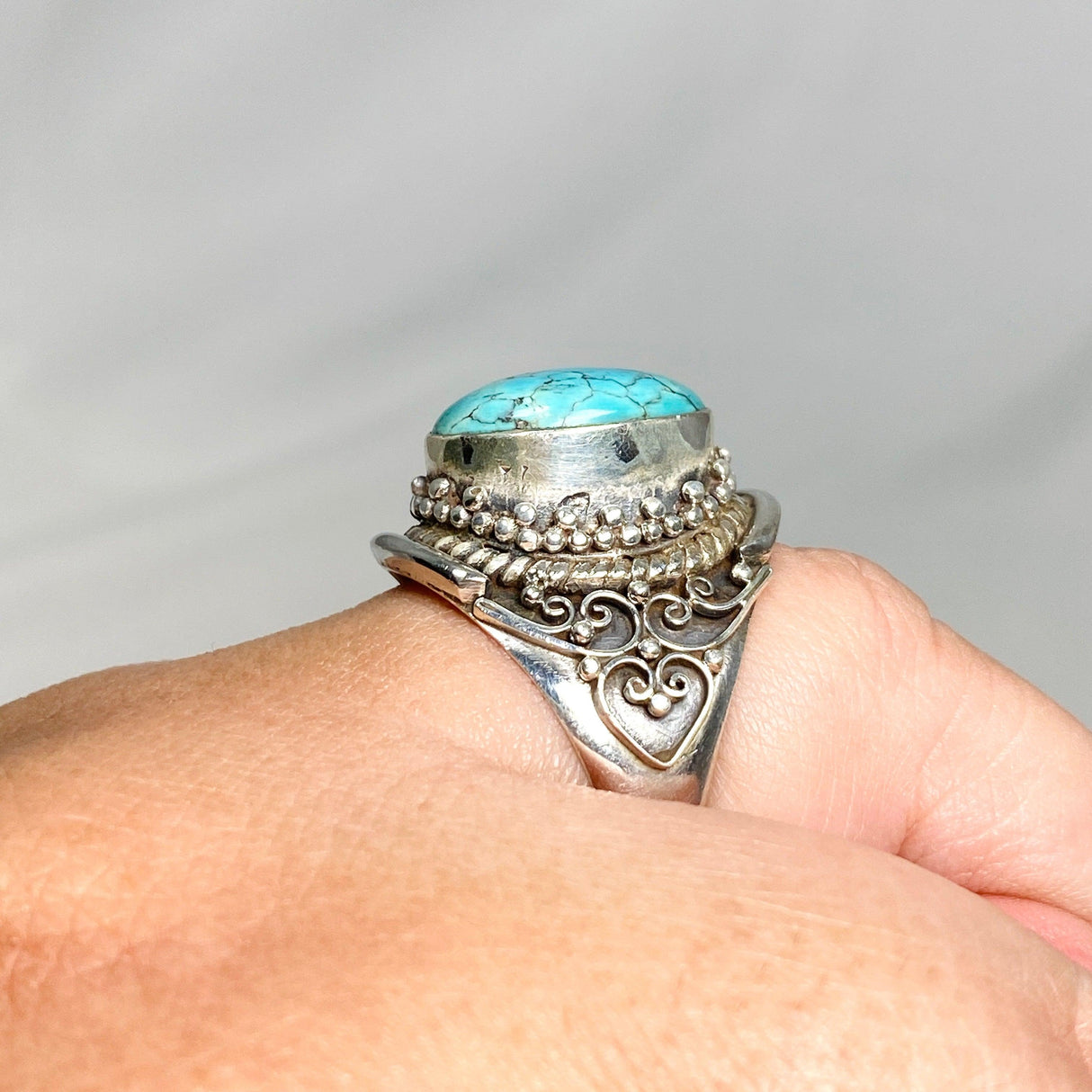 Boho Style Turquoise Ring KRGJ3244 - Nature's Magick