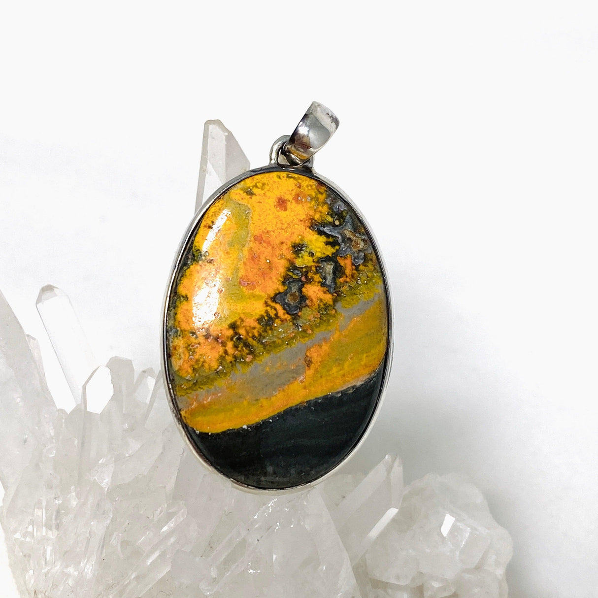 Bumblebee Jasper Oval Pendant PPGJ658 - Nature's Magick