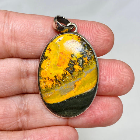 Bumblebee Jasper Oval Pendant PPGJ658 - Nature's Magick