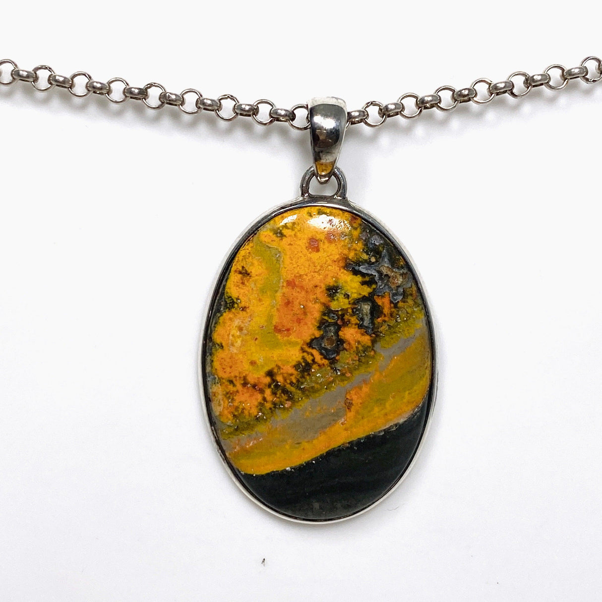 Bumblebee Jasper Oval Pendant PPGJ658 - Nature's Magick