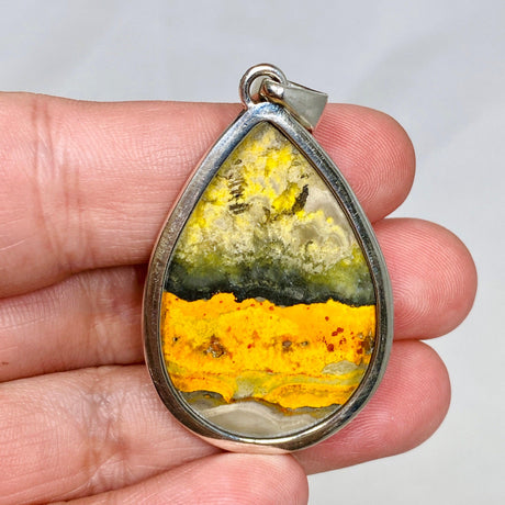Bumblebee Jasper Teardrop Pendant PPGJ660 - Nature's Magick