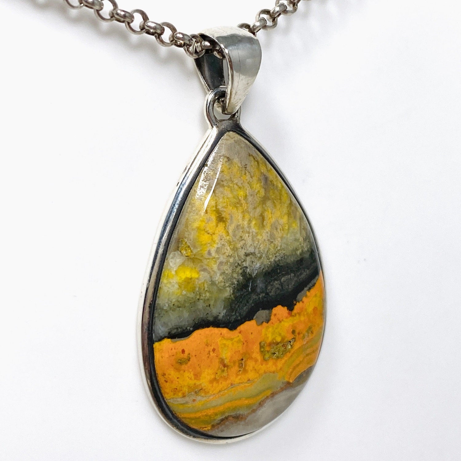 Bumblebee Jasper Teardrop Pendant PPGJ660 - Nature's Magick