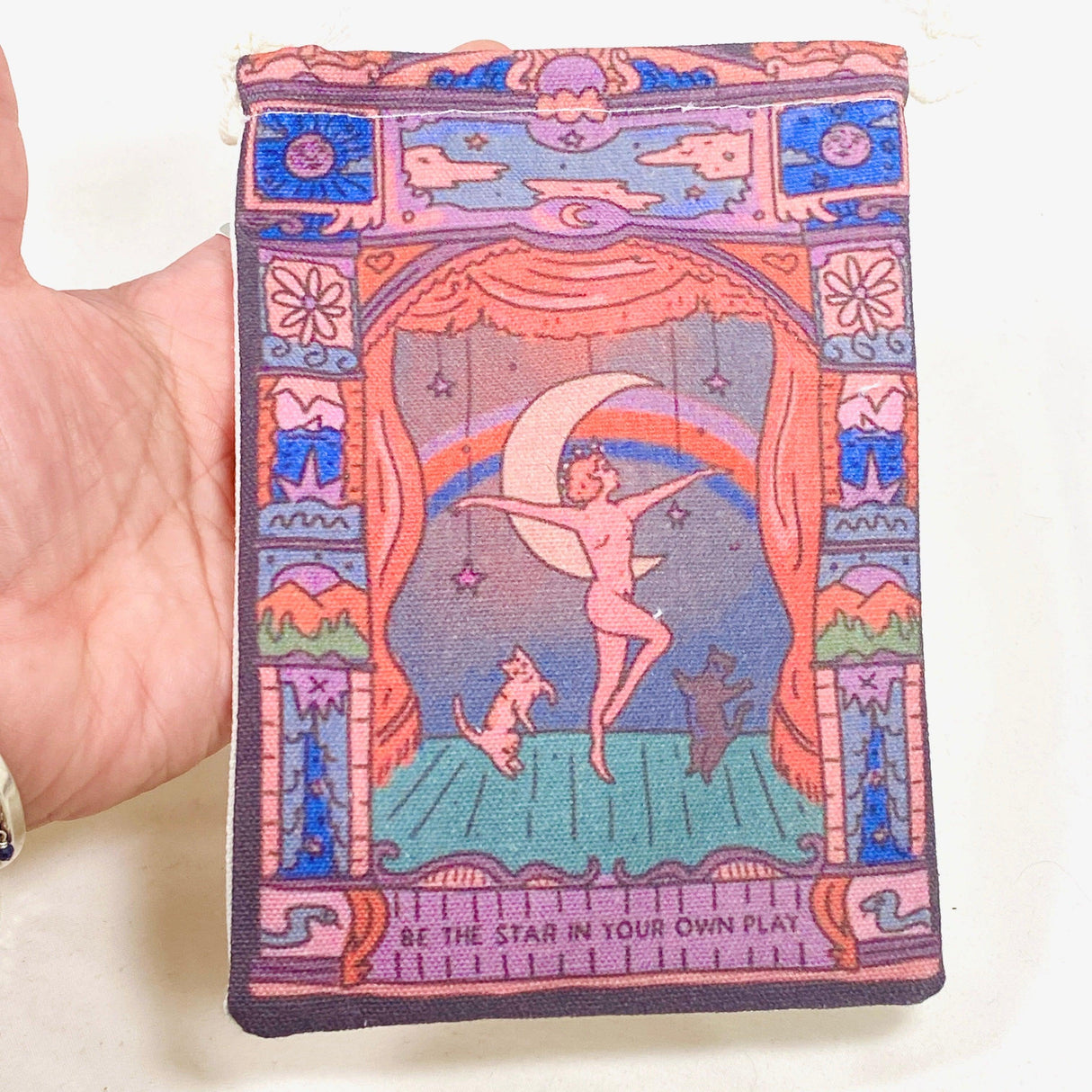Canvas Drawstring Bag for Tarot Cards - Dancer - Nature's Magick