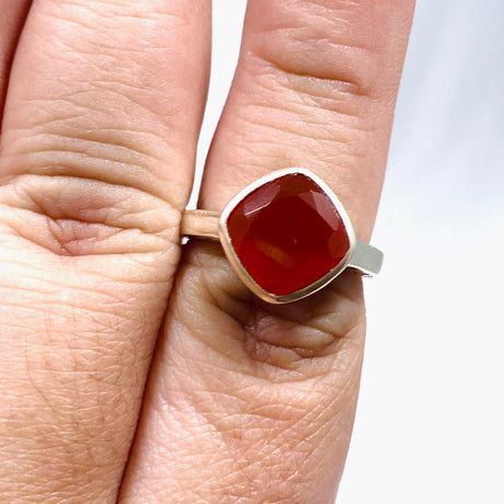 Carnelian Boho Style Square Ring R3911 - Nature's Magick