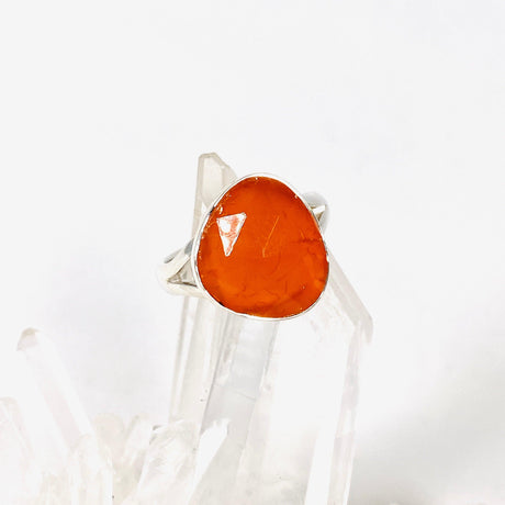 Carnelian Faceted Ring Size 7 KRGJ2868 - Nature's Magick