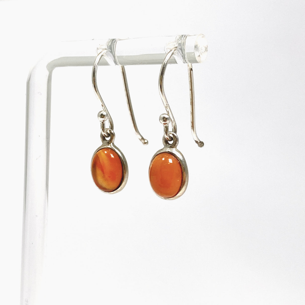 Carnelian Oval Cabochon Earrings PEGJ403