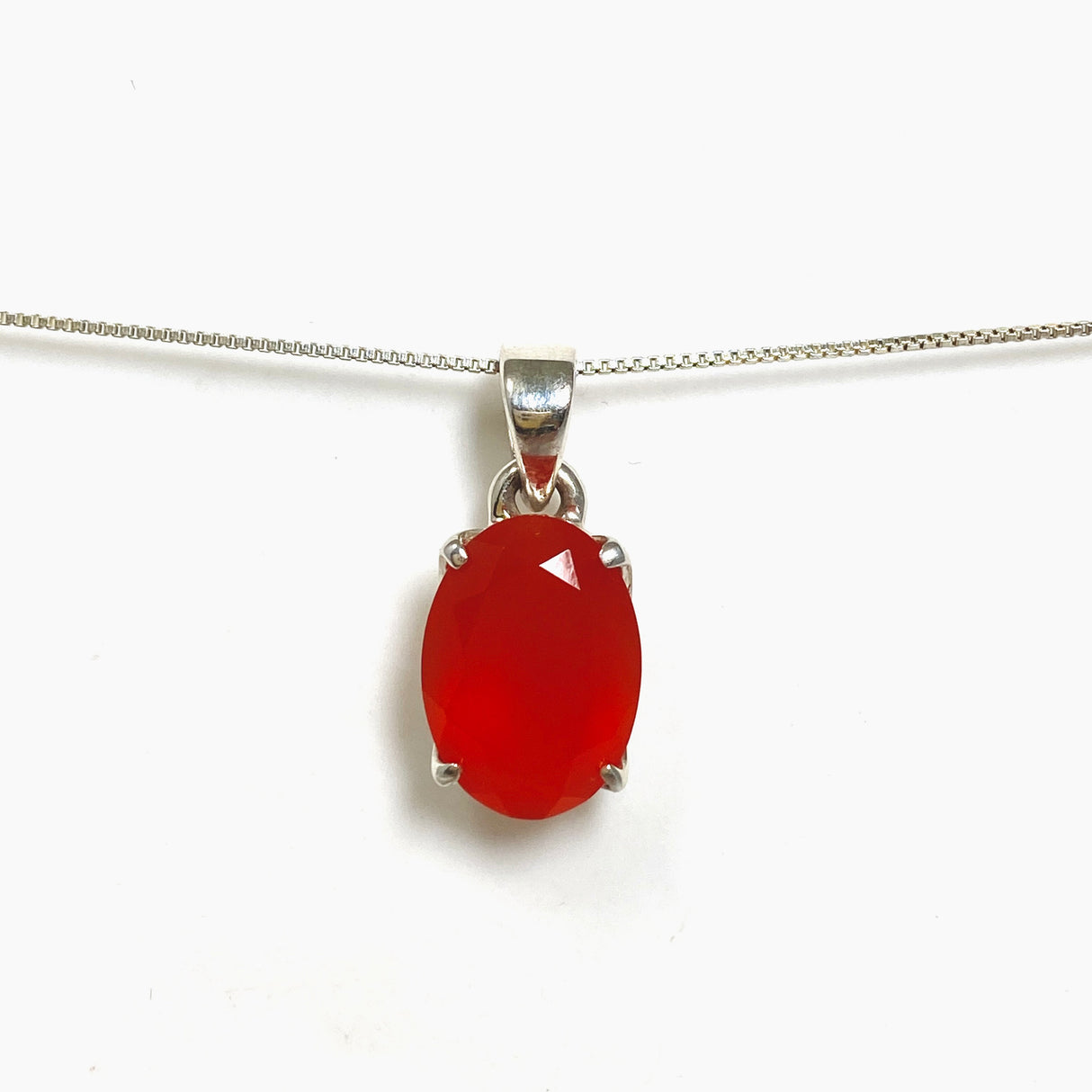 Carnelian Oval Faceted Pendant PPGJ1301