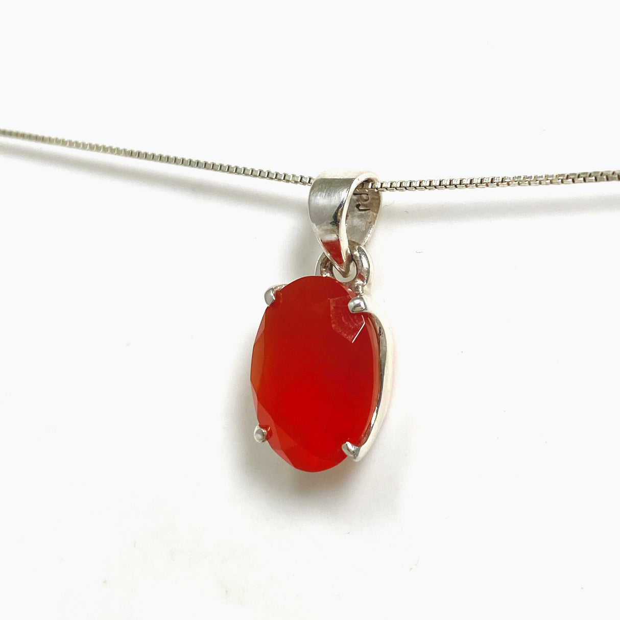 Carnelian Oval Faceted Pendant PPGJ1301