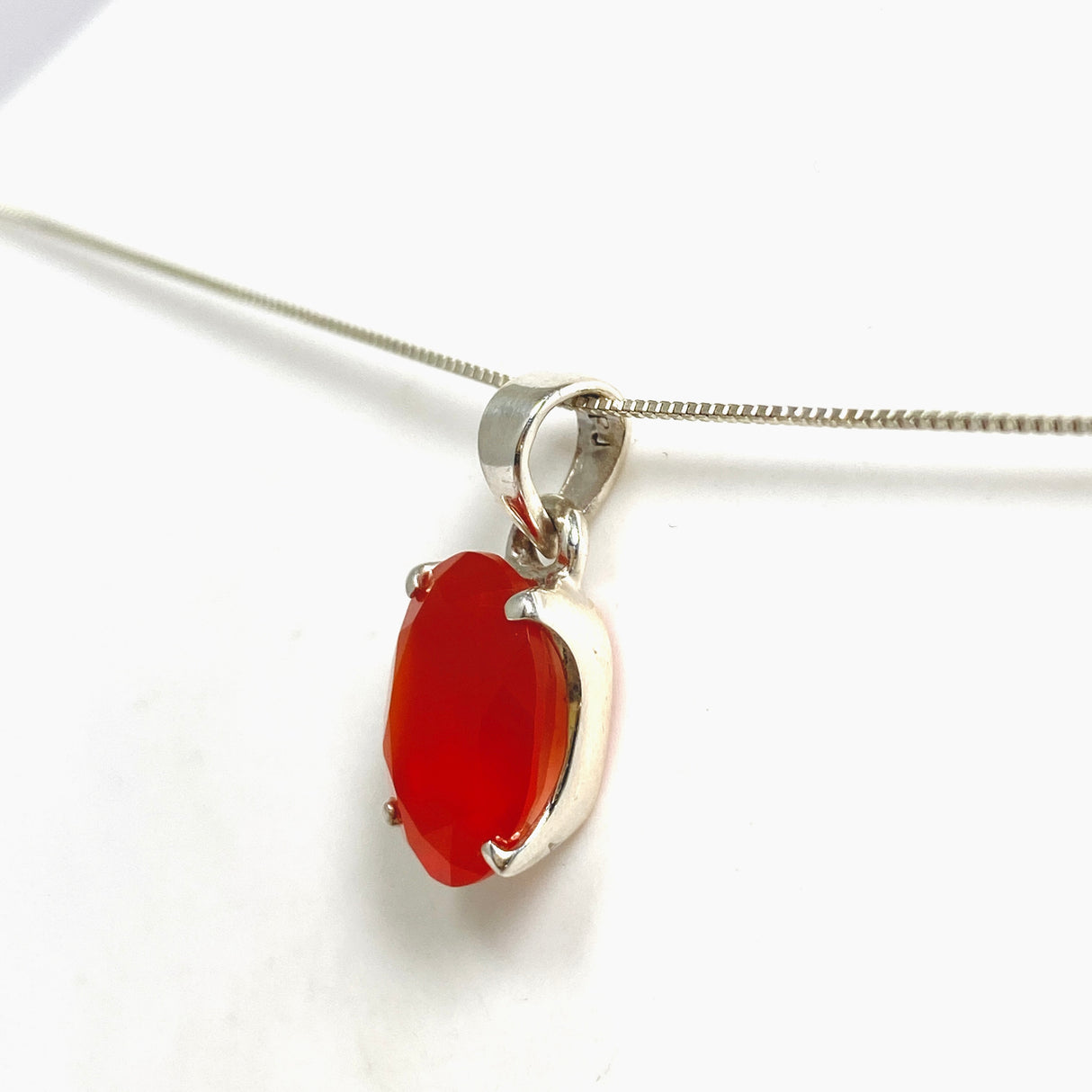 Carnelian Oval Faceted Pendant PPGJ1301