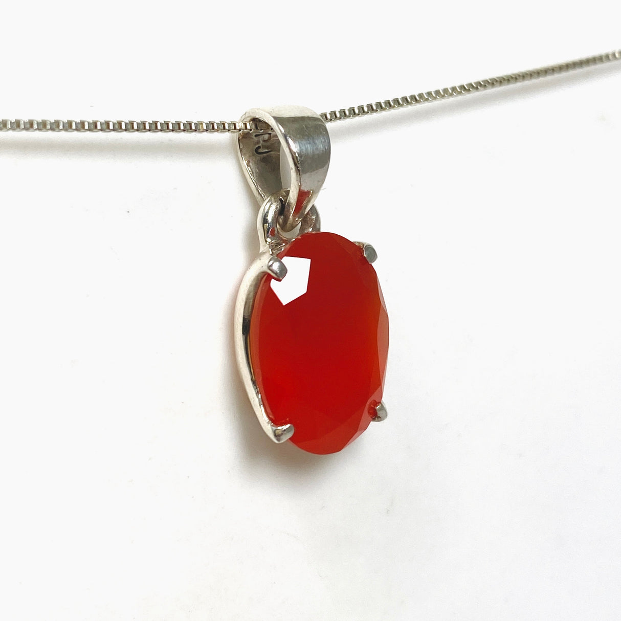 Carnelian Oval Faceted Pendant PPGJ1301