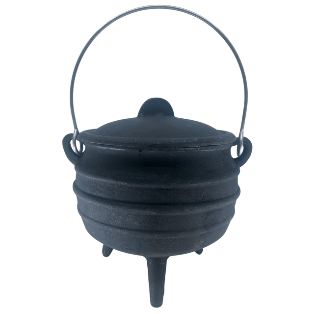 Cast Iron Cauldron with lid - large 11cm - Nature's Magick